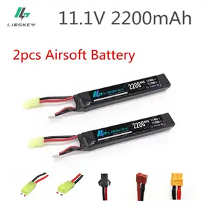 2 шт. Limskey 11,1 В 2200 мАч 30C Max 60C 3S мини-страйкбольный пистолет радиоуправляемая модель вертолет Квадрокоптер Радиоуправляемый литий-полимерный аккумулятор страйкбольный пистолет батарея