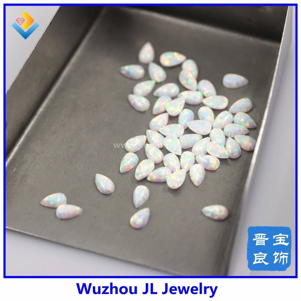 (50 шт./лот) кабошон с синтетическим опалом 3x5 мм|loose stones|synthetic opalsynthetic opal cabochons |