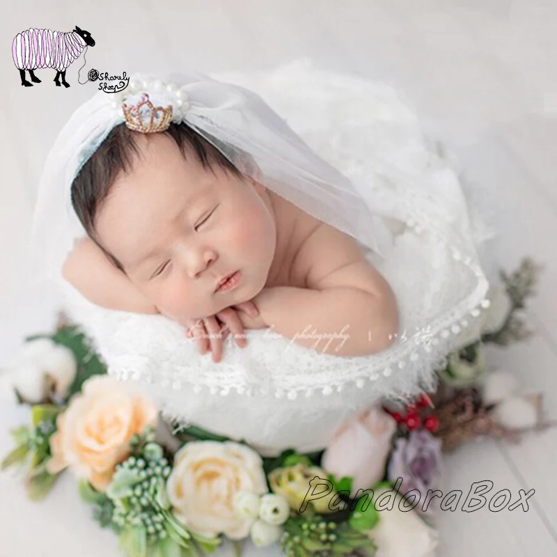 Реквизит для фотосъемки новорожденных свадебный головной убор маленьких