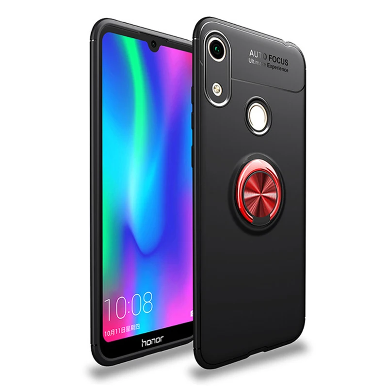 Чехол MAKAVO для Huawei Honor 8A Pro кольцо держатель на палец Матовая Мягкая силиконовая