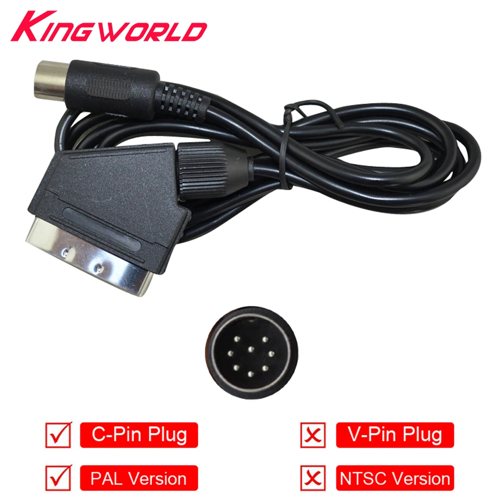 10 шт. C-Pin PAL EU Plug Scart кабель для SEGA Genesis 1 Mega Drive | Электроника