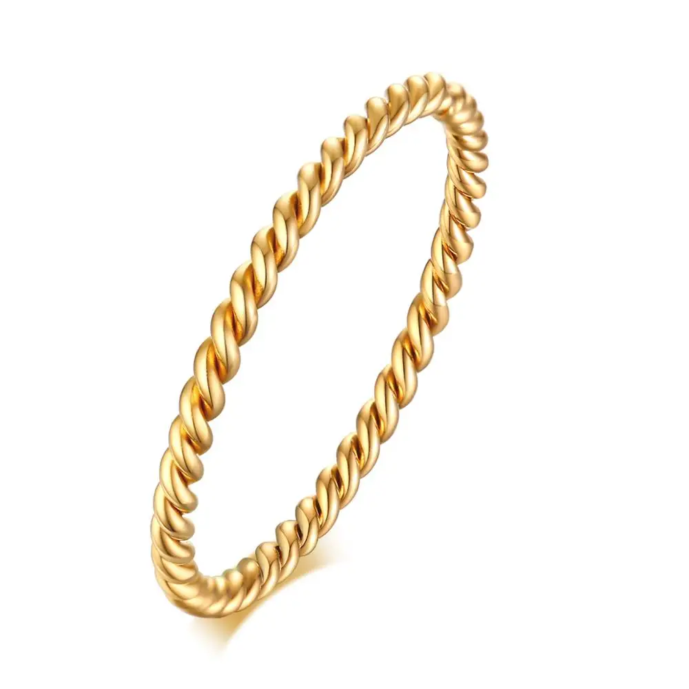 Trendy female Rings Wedding Thin Twisted Stainless Steel Alliance For Women Jewelry Gifts | Украшения и аксессуары