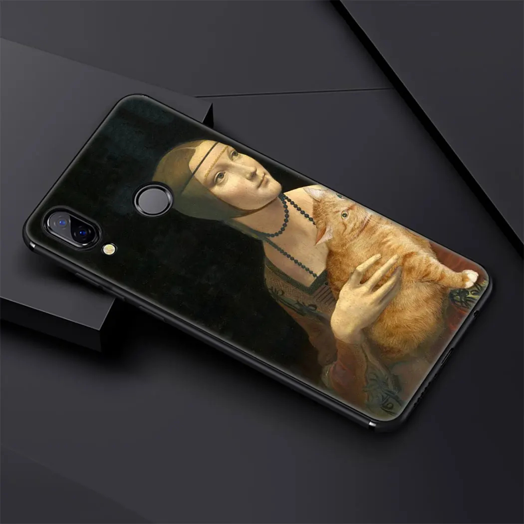 IYICAO Famous painting Orange cat Soft Phone Case for Huawei Mate 10 20 Lite Pro Nova 2i 3 3i 4 Cover |