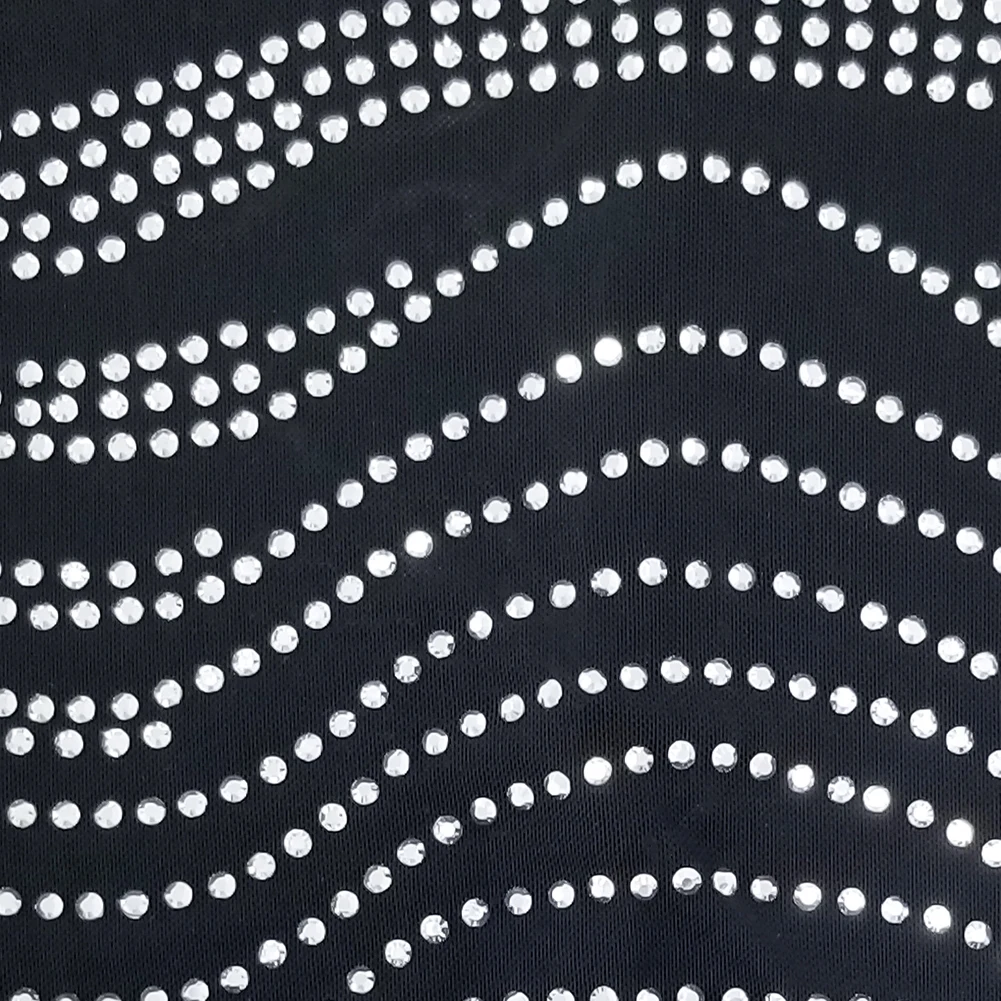 

High Quality Black Beading Long Sleeve Hollow Out Rayon Bandage Dress Homecoming Party Dress