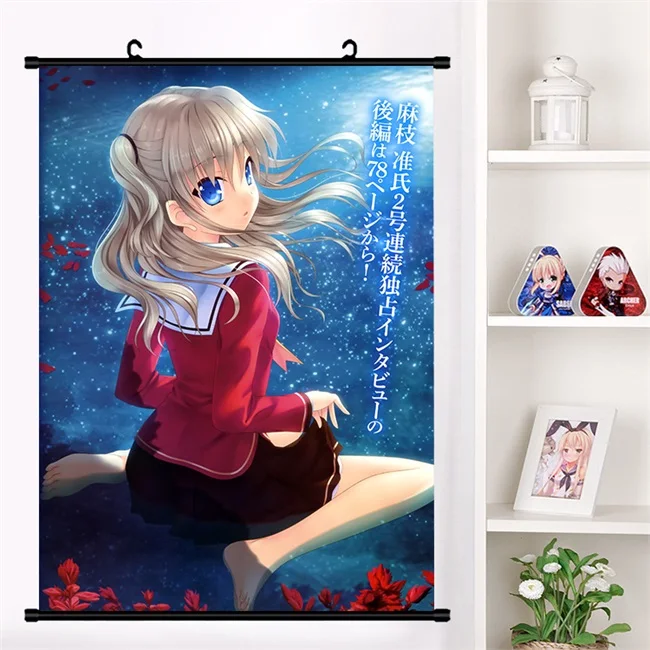 Q Аниме Манга Шарлот Tomori Nao Yusa Nishimori Otosaka Ayumi Косплей настенный свиток Фреска плакат настенный висячий плакат домашний декор - Цвет: Q