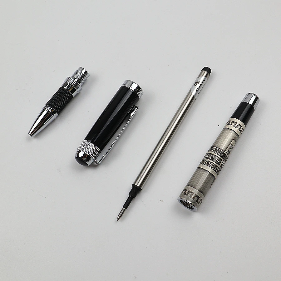 1 шт. JINHAO-189 высококачественная металлическая шариковая ручка с серебряным зажимом "большой медный Штатив" 0,7 мм Средний наконечник ручки для бизнеса