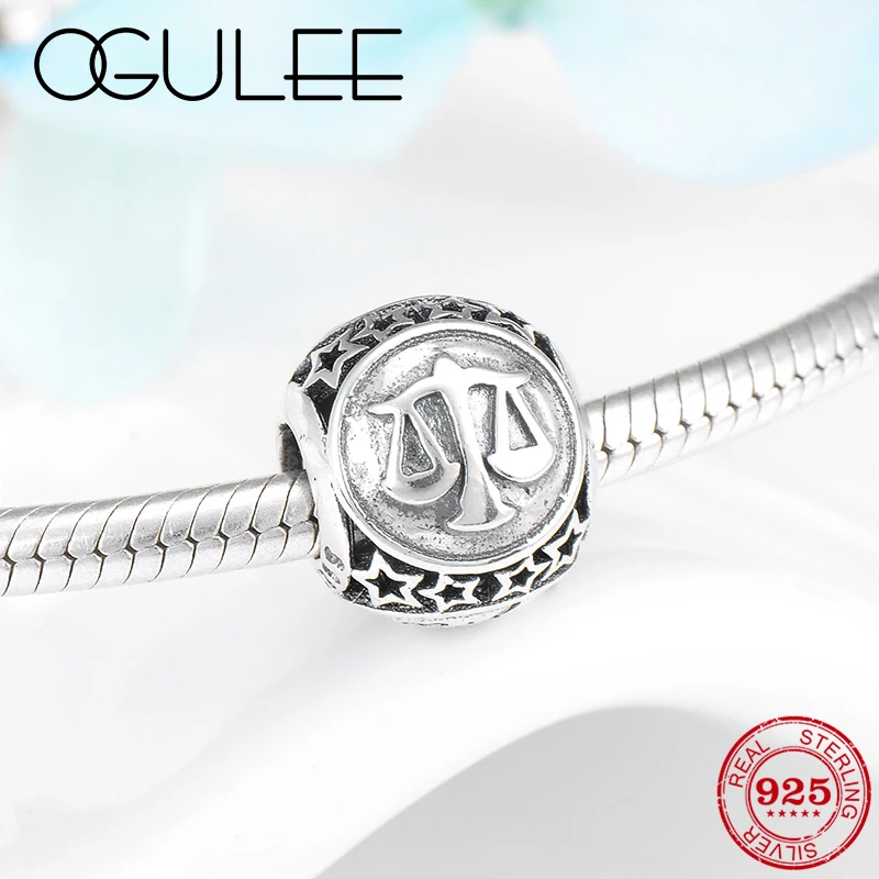 Модный изящный браслет из стерлингового серебра 925 пробы с 12 созвездиями