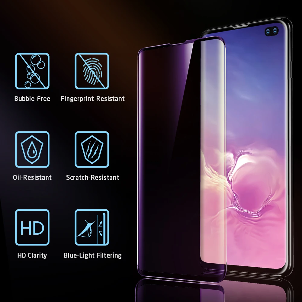 ESR протектор экрана для samsung S10 S10 Plus закаленное стекло 3D 9H анти Blu-Ray Полное покрытие экрана телефона протектор стекла для S10