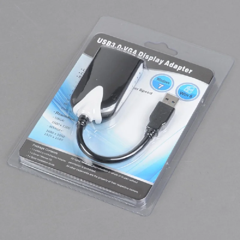 Лидер продаж внешний кабель-адаптер USB 3 0 для видеокарты VGA Win 7/8 | Электроника