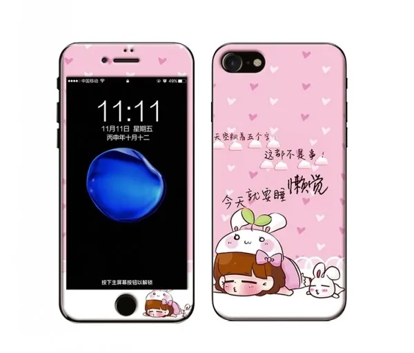 Защитный чехол для экрана для iPhone 8, 7, 6, 6S Plus, переднее закаленное стекло, мембрана и задняя часть из ТПУ, цветной рисунок, чехол - Цвет: pattern 10