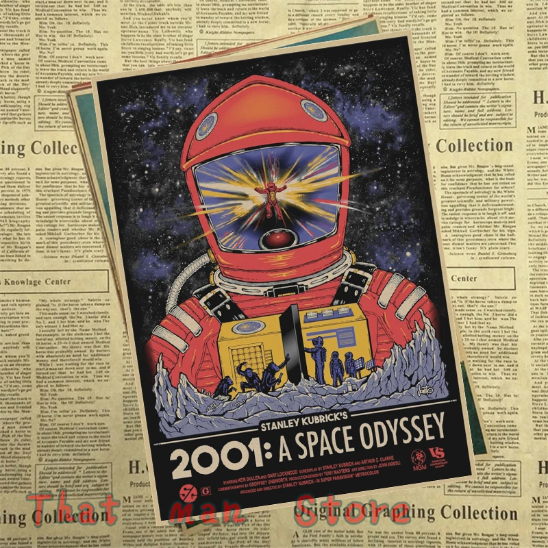 2001 космическая Одиссея научная фантастика фильм домашняя декоративная живопись постер винтажный Ретро плакат 30*21 см - Цвет: Многоцветный