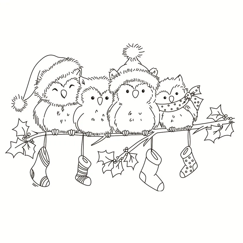 Рождественская птица прозрачный силиконовый штамп/печать для сделай сам