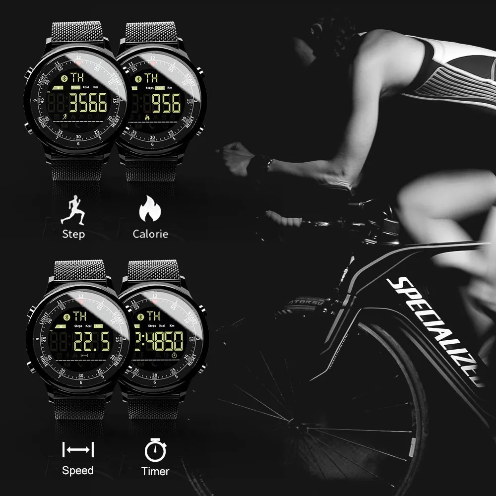 Смарт-часы с Bluetooth водонепроницаемые спортивные мужские цифровые часы