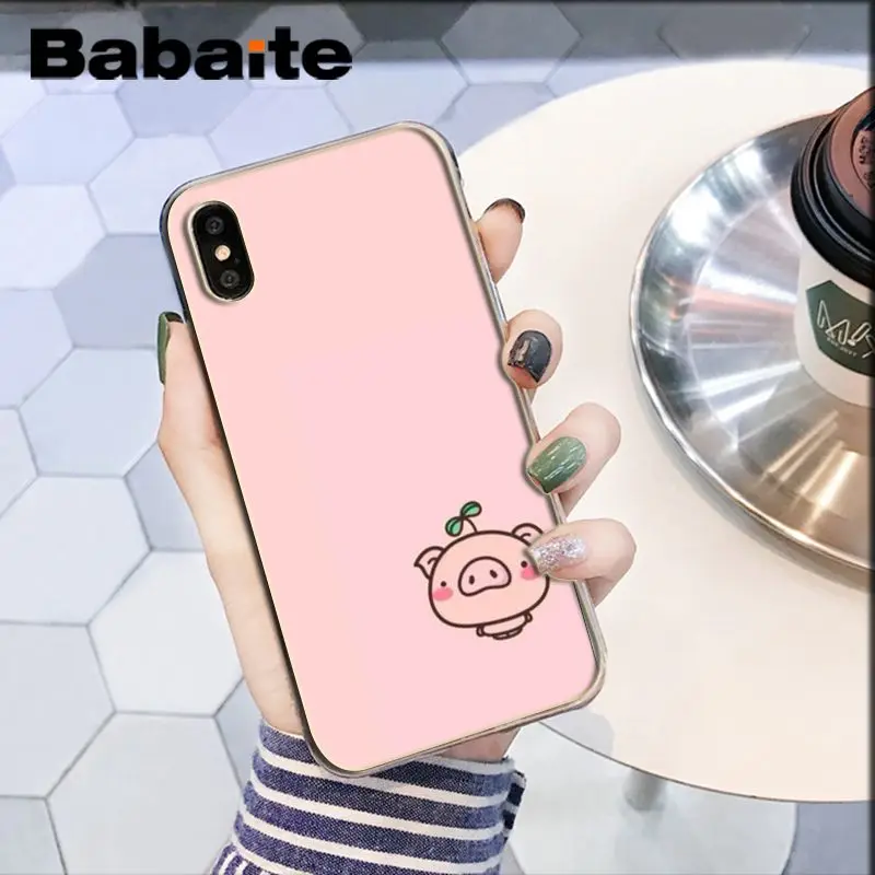 A7 Babaite прекрасный мультфильм Свинья ТПУ Мягкий силиконовый чехол для телефона для iPhone X XS MAX 6 6s 7 7plus 8 8Plus 5 5S SE XR - Цвет: A7