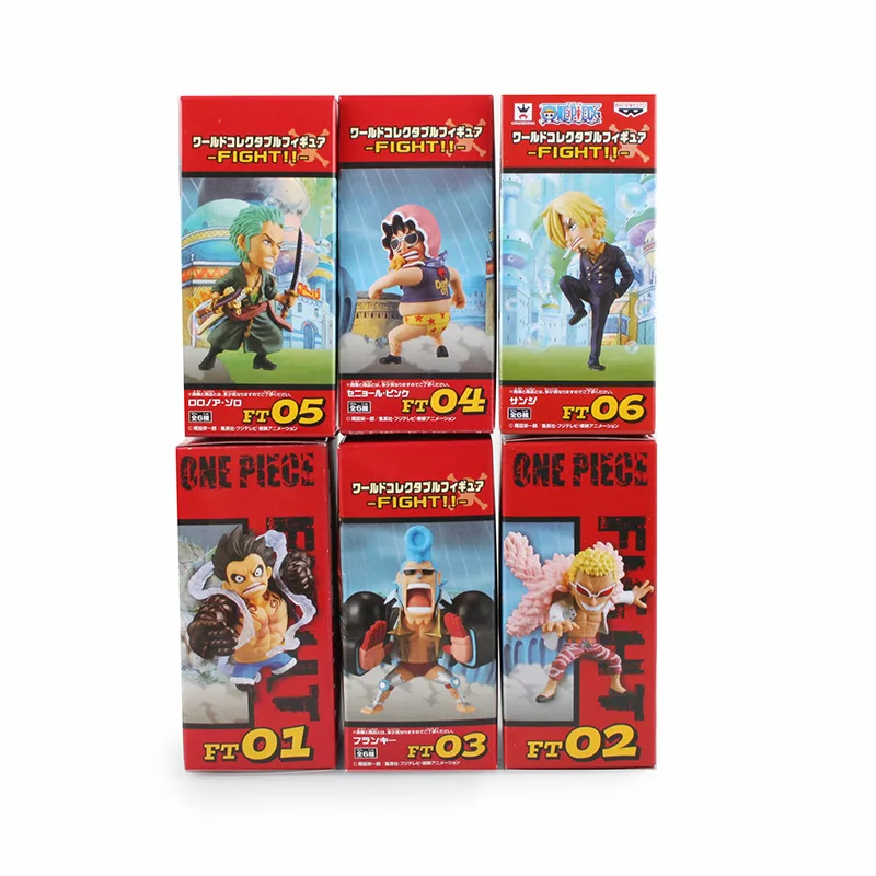 6 шт./компл. мини цельная фигурка Аниме фигурки Luffy Gear 4 WCF Fight фигурку Классическая