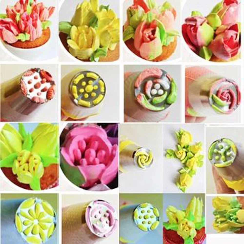 9 шт нержавеющая сталь русские глазурь трубы украшения торта инструменты