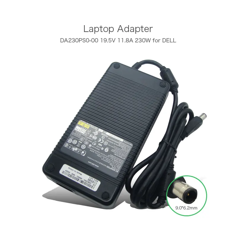 

New Genuine 19.5V 11.8A 230W 9.0*6.2mm DA230PS0-00 Laptop Charger For Dell XPS M1730 AC Power Adapter PA-19 Family PN402 0PN402