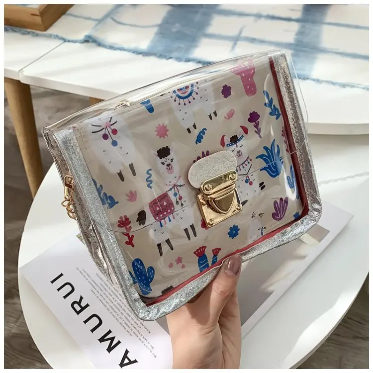 Прозрачная сумка женская из ПВХ с высоким проникновением для шопинга пляжа на