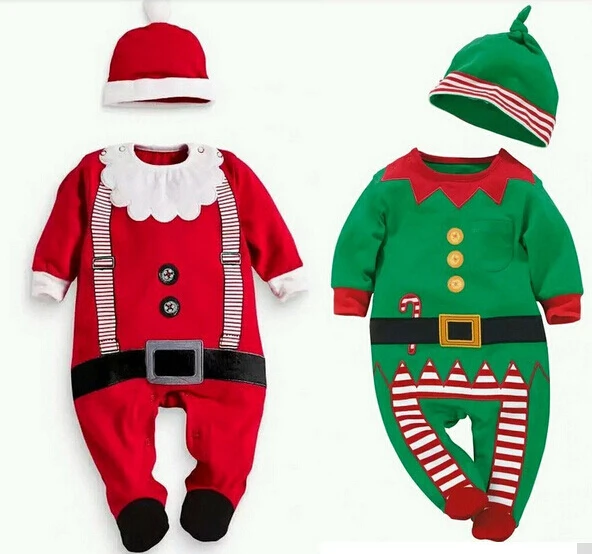 Новинка 2015 года Рождественский детский комбинезон костюм детская одежда для