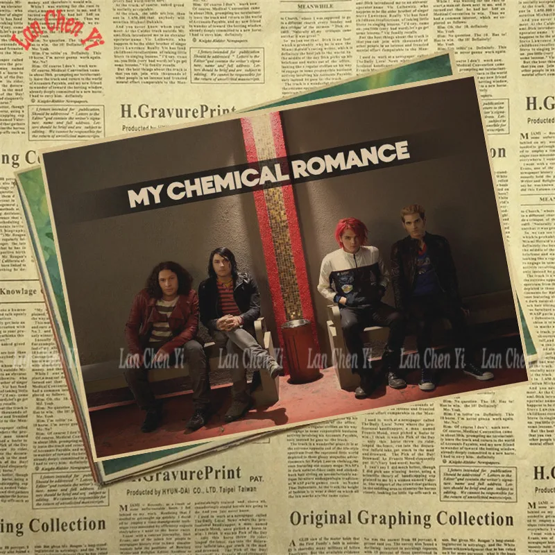 My Chemical Romance Band Классический Ностальгический матовый крафт-бумага плакат офисный подарок столовая домашний Декор стикер дизайн - Цвет: Армейский зеленый