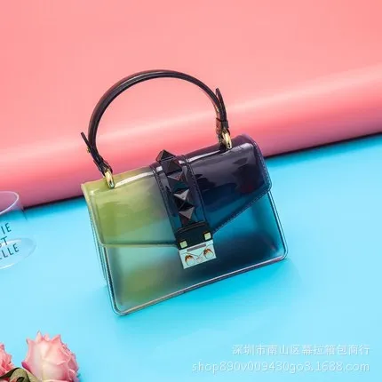 Черный Sac прозрачный Femme Nouveau сумка через плечо прозрачная сумка желе маленькая сумка в форме раковины сумочка цвет столкновения сумки на плечо - Цвет: Черный