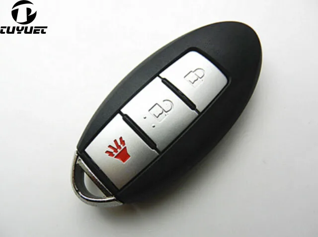 С боковым пазом 3 кнопки ключи для автомобиля заготовки Nissan Tiida Sylphy Livina Qashqai умный