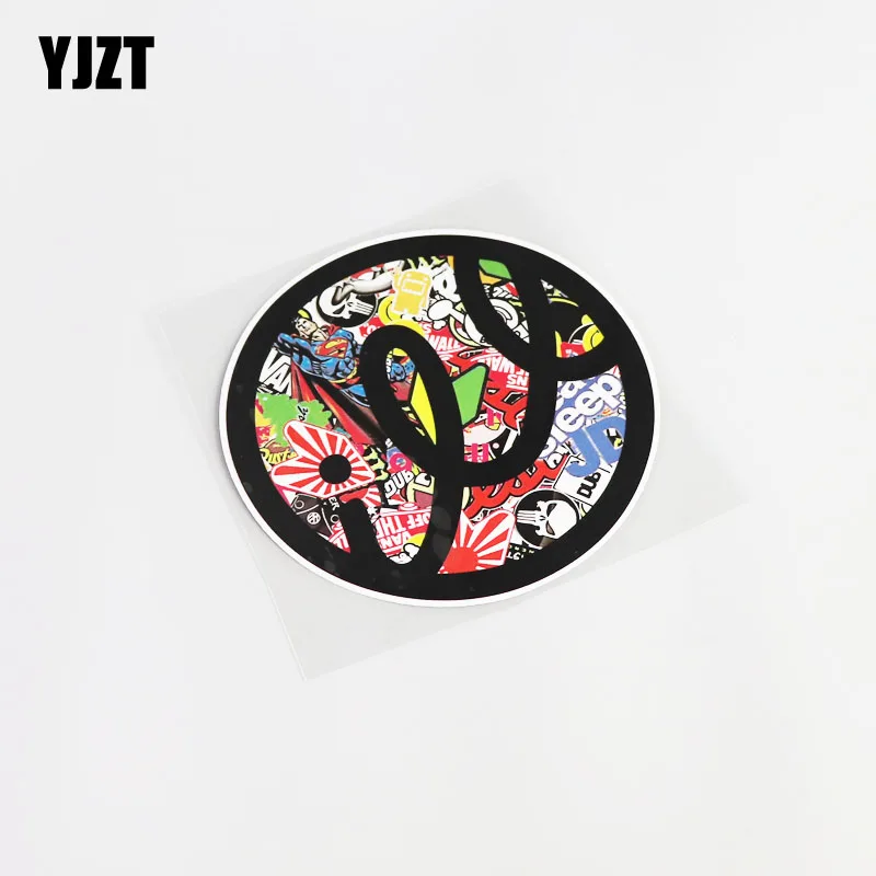 

YJZT 14CM*14CM Fashion JDM Chromatic Decoration Car Sticker Decal PVC 13-0393