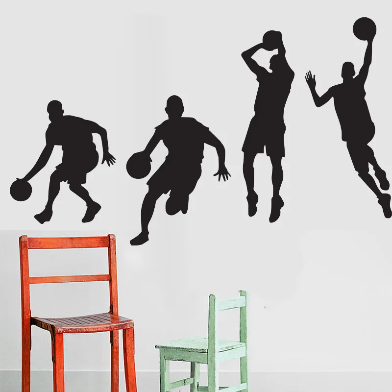 1 10 шт. баскетбольная игрушка Jordan Dribbling Dunk Настенная Наклейка для мальчика спальни