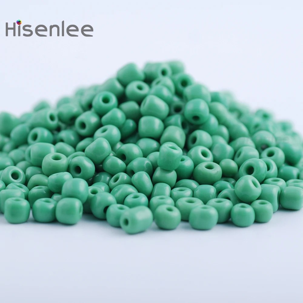 Hisenlee Новинка 2017 зеленый цвет 4 мм 50 г/упак. (около 500 шт) чешское стекло Бисер