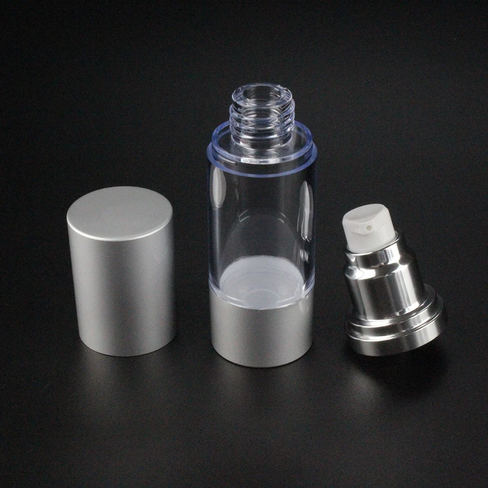 50 шт. алюминия ясно 30 мл безвоздушные косметические бутылки прозрачный