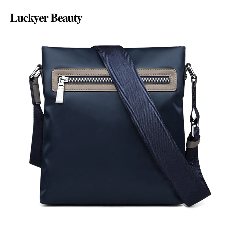 Luckyer Beauty бренд Повседневное Для мужчин мужская сумка на молнии синий Курьерские