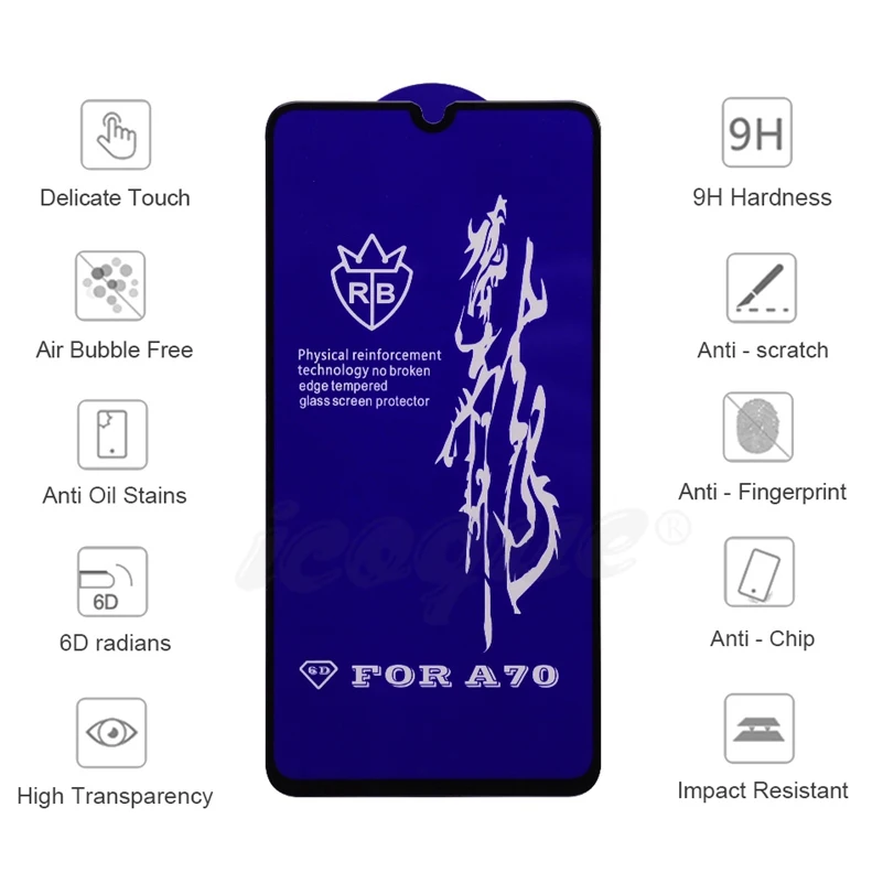 6D полное покрытие закаленное стекло для Samsung Galaxy A52 A72 A50 A51 A71 A40 A10 A70 A20 A30 A21s M10 M11 M21