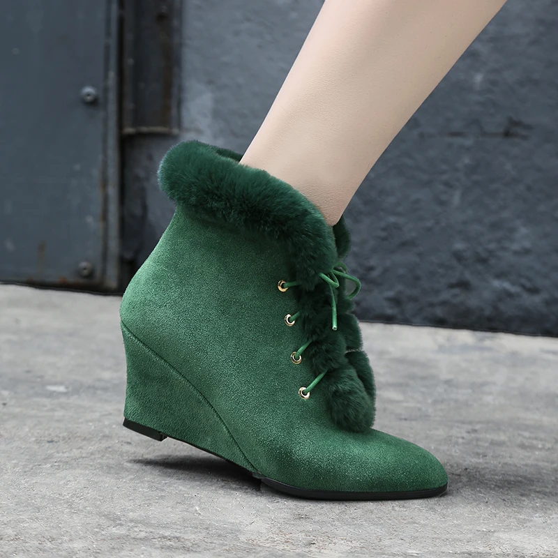 Женские ботильоны из натуральной кожи на высоком каблуке 7 см | Обувь