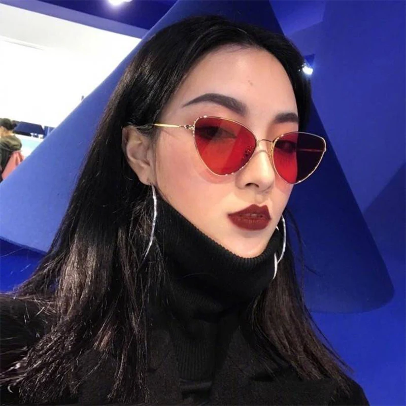 WISH CLUB 2018 Fashion Brand Designer Women Sunglasses Cat Eye Vintage Ladies Retro Mirror Glasses Luxury Unisex Eyewear Oculos |