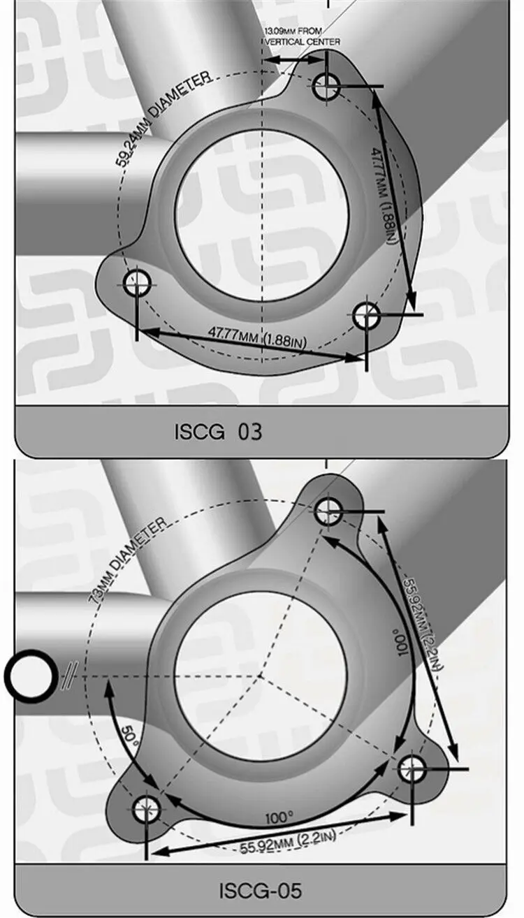 

FOURIERS Bike Downhill Chain Guide and Bash Guard Device Single Speed ISCG ISCG05 32-38T Bicycle Parts