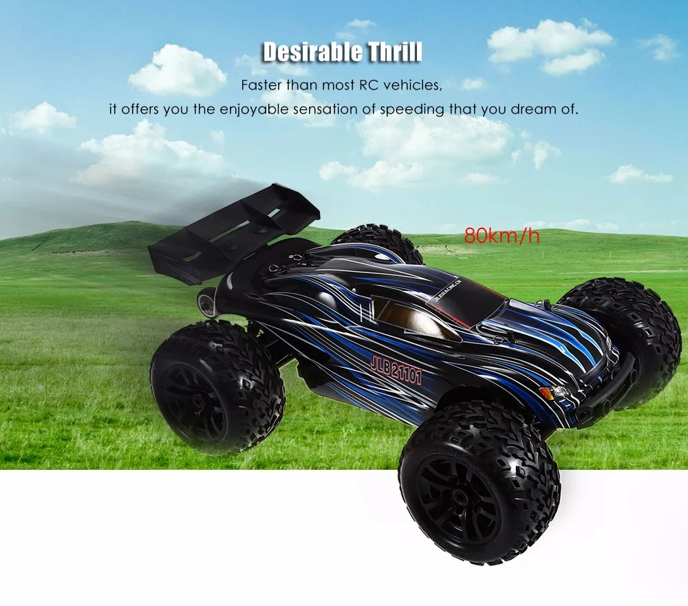 JLB гоночный 21101 Радиоуправляемый автомобиль 1:10 4WD RC бесщеточный внедорожный грузовик 80 км/ч с защитой от брызг и ударов