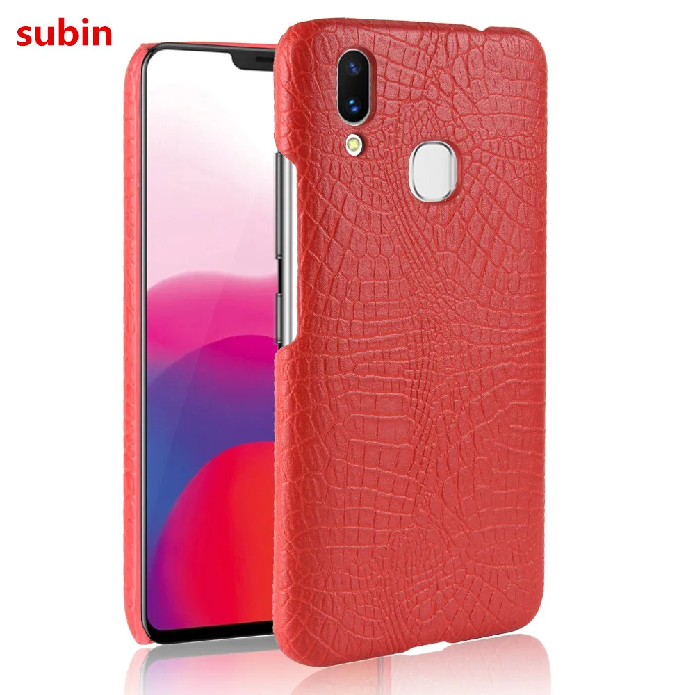 

subin For vivo X21 Case 6.28inch Retro Luxury Crocodile Hard Skin Protective Back Cover For BBK Vivo X21 Phone Bag Coques