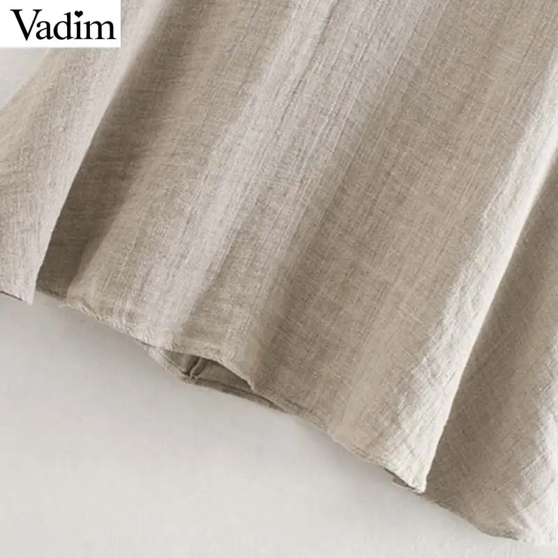 Женское элегантное платье vadim solid normcore стильное мини без рукавов с круглым