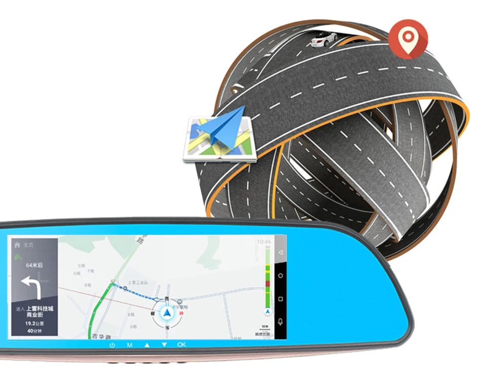 Kampacar привод регистратор авто видео рекордер для автомобилей Android 3g gps Автомобильный видеорегистратор Wifi Bluetooth зеркало заднего вида с камерой два видеорегистратора