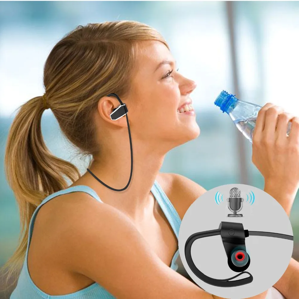 Pinwei Sport Bluetooth Earphone With HD Mic Stereo IPX7 Waterproof Wireless Earphones Headphones Headset | Электроника