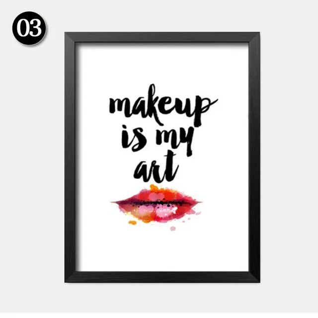 Fashion MakeUp Is My Art Wall Canvas Painting Home Decor Today I Am Feeling Prints Girl Pictures | Дом и сад