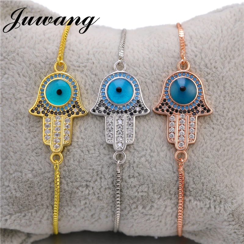 

JUWANG Turkish Evil Eye Bracelet for Women Charm String Lucky Hamsa Braclet for Men Women Brithdays Gift Jewelry Pulsera Hombre