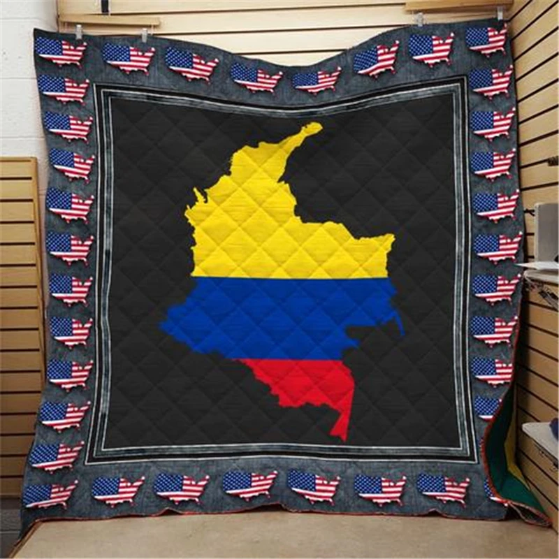 Летнее одеяло с 3D рисунком карты стеганое для детей и взрослых постельное белье