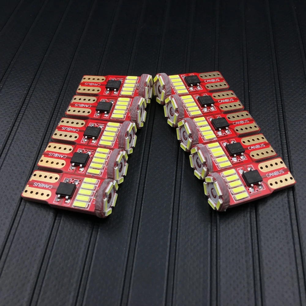 10 шт. 15SMD T10 4014 светодиодный автомобильный боковой габаритный светильник лампа