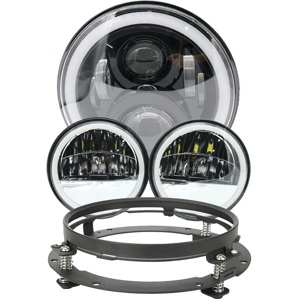Набор мотоциклетных аксессуаров 7 &quotповоротник DRL Angel Eye налобный фонарь для Harley