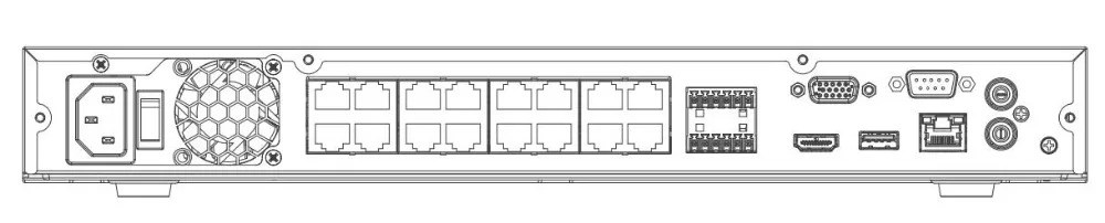 Dahua POE NVR NVR4216-16P-4KS2 16/32 каналов 1U 16PoE 4K &amp H.265 Lite сетевой видеорегистратор |