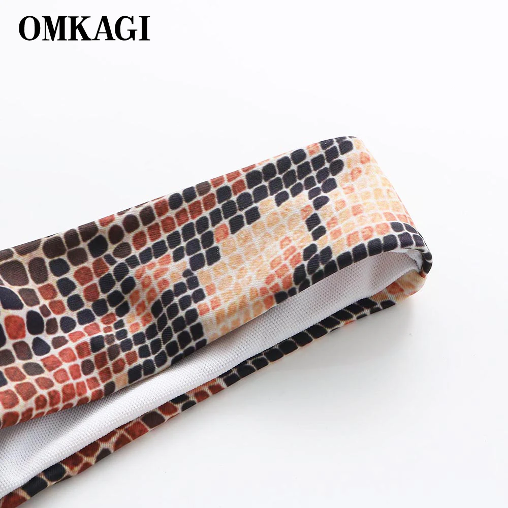 OMKAGI брендовый леопардовый комплект бикини с открытыми плечами Купальник с высокой посадкой женский сексуальный купальный костюм с пуш-ап Пляжная одежда бикини