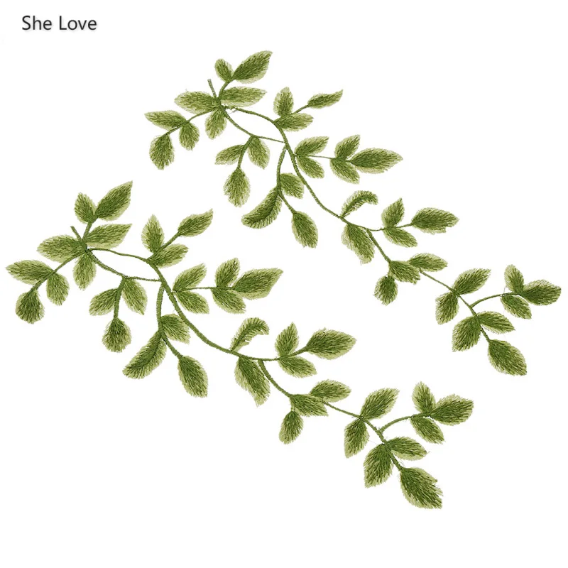 2 шт. женские кружевные нашивки с зеленым лесом | Дом и сад