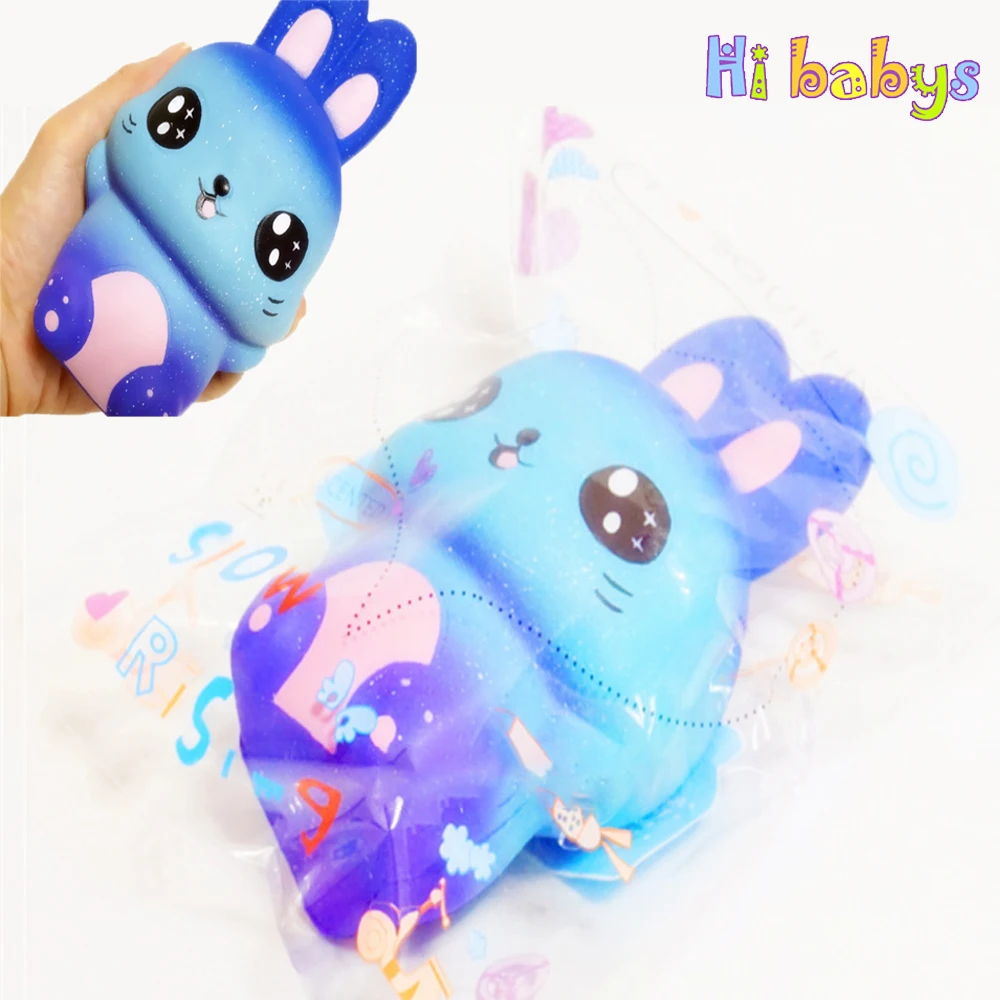 Squishy Toys Jumbo Rainbow Cartoon Rabbit Squeeze Toy Smooshy Mushy Slow Rising Antistress Squishes Funny Novelty Gift |