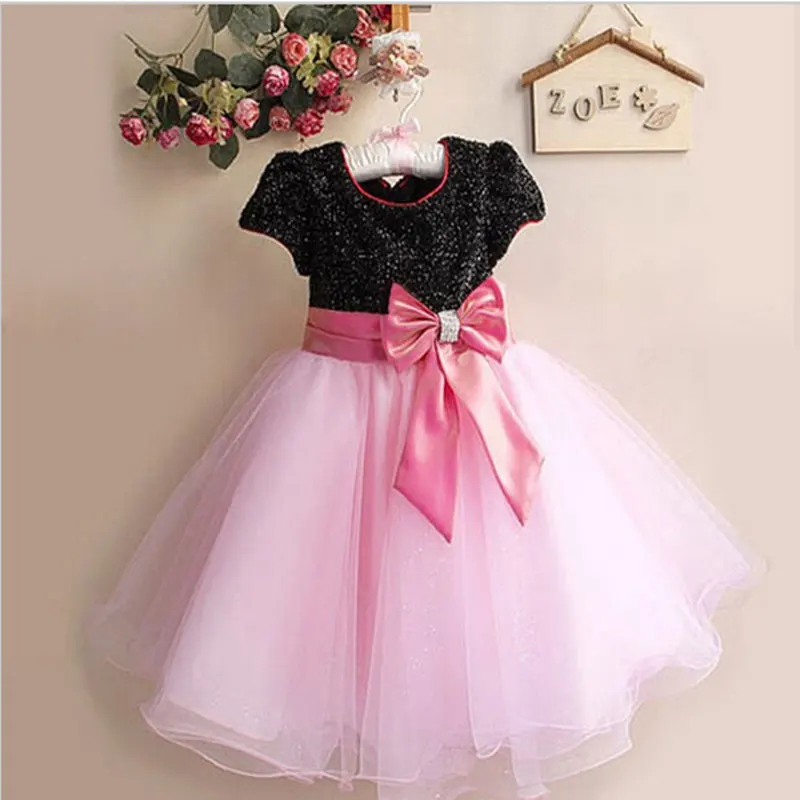 miqiaikids 2021 New Style Summer Girl Drees Party With Bow Dress Children Princess Kids 2 4 6 8 Years 1272 | Детская одежда и